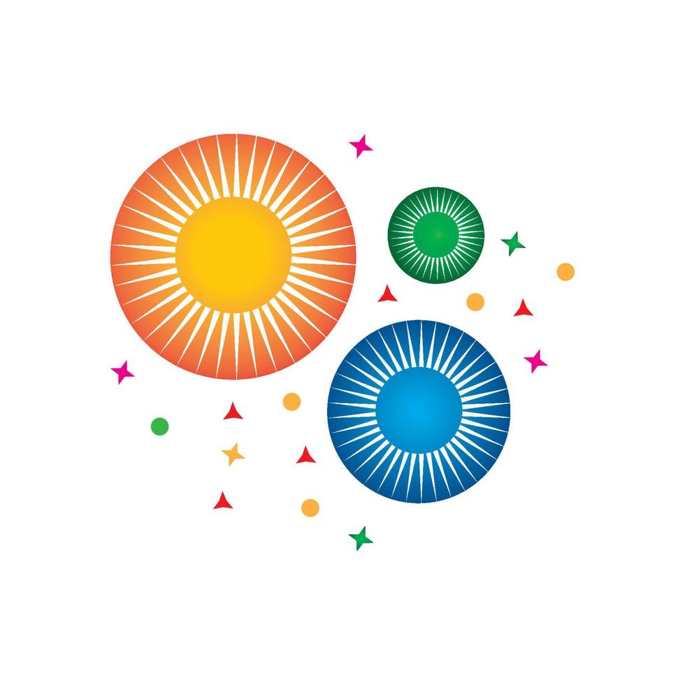 Firework vector icon illustration design template