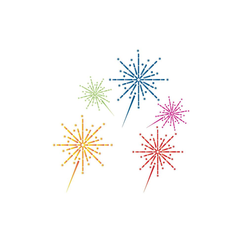 Firework vector icon illustration design template