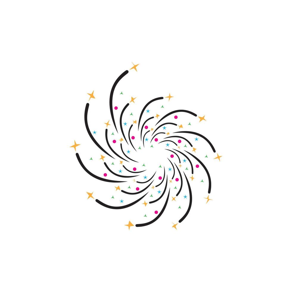 Firework vector icon illustration design template