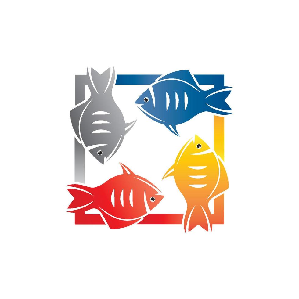 Fish logo template. Creative vector symbol