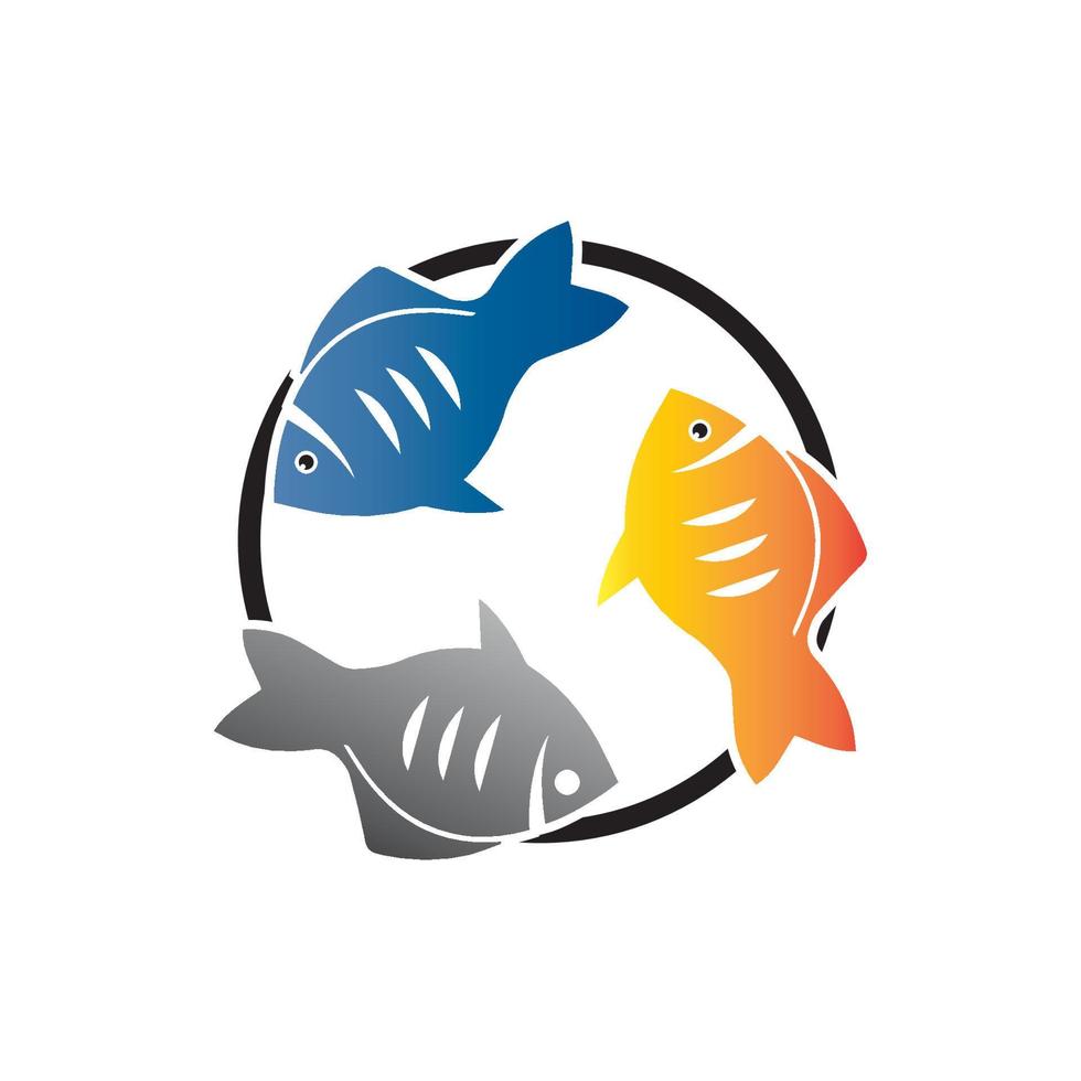 Fish logo template. Creative vector symbol