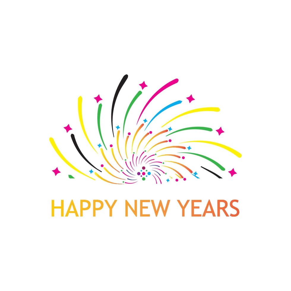 Firework vector icon illustration design template