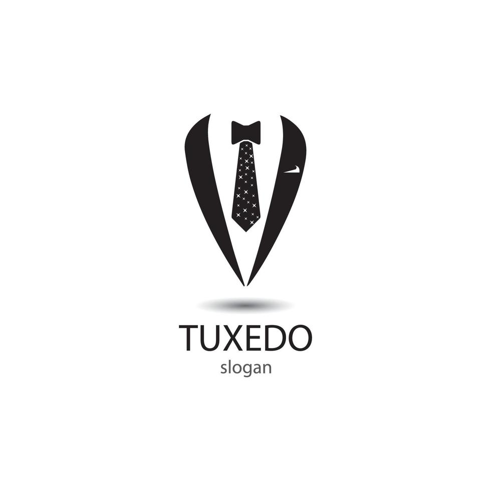 Tuxedo man logo design vector template