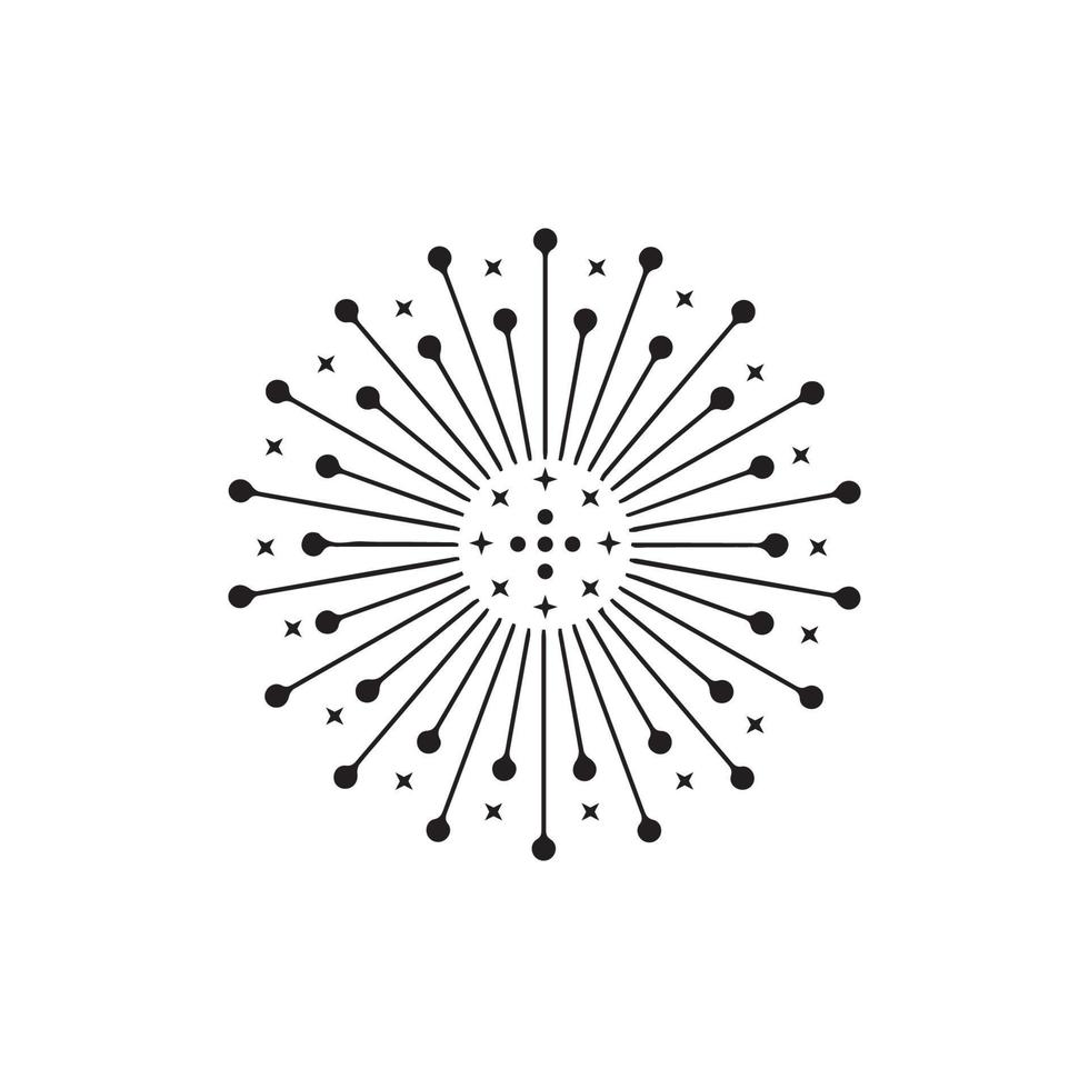 Firework vector icon illustration design template