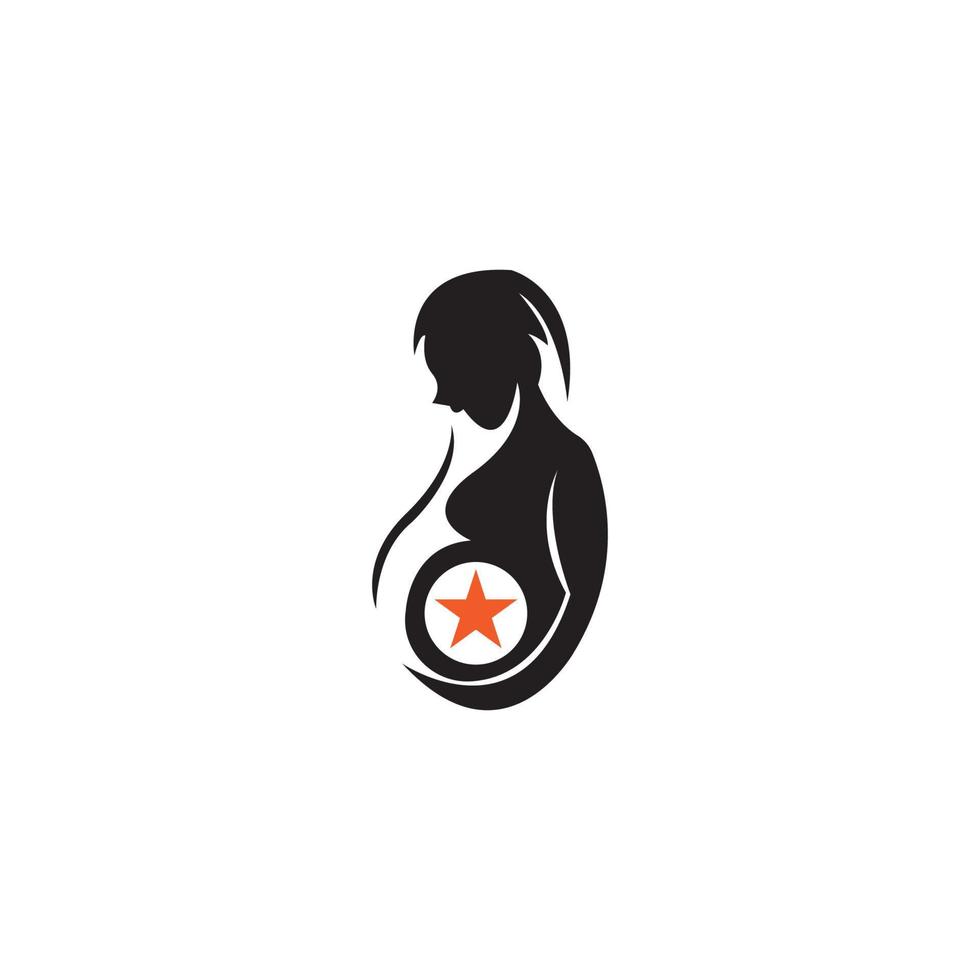 Pregnant logo template vector icon illustration design