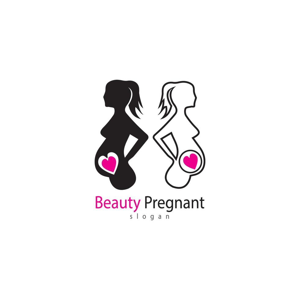 Pregnant logo template vector icon illustration design