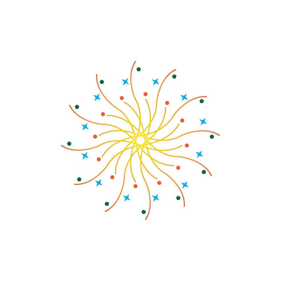 Firework vector icon illustration design template