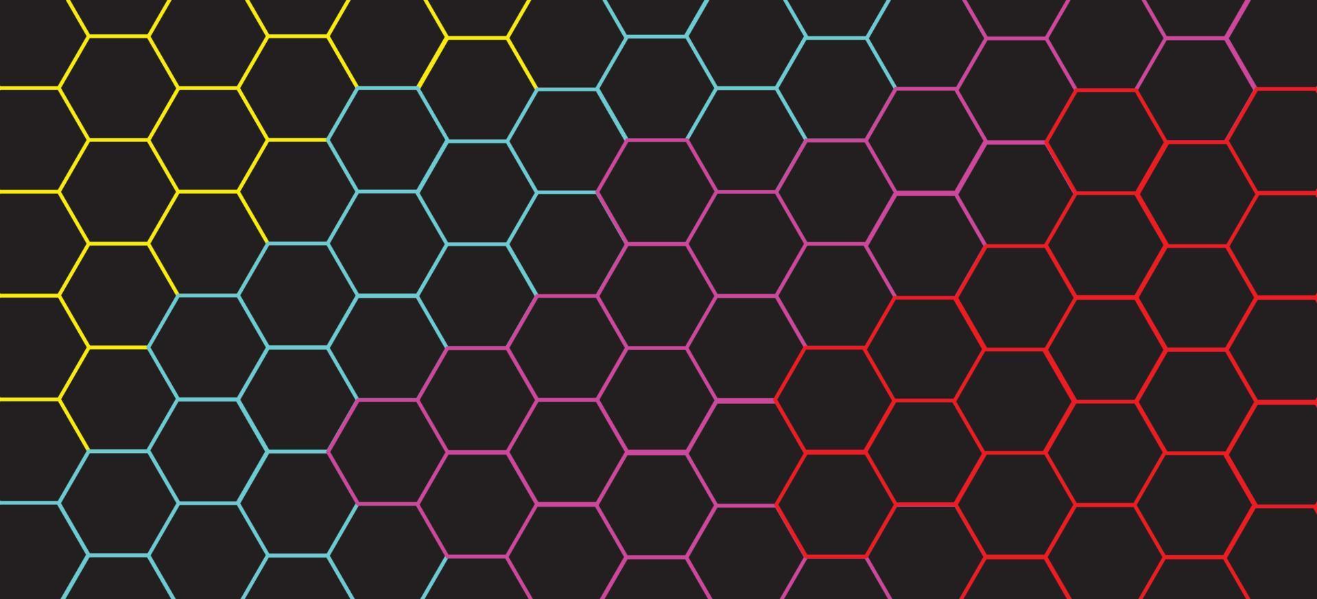 Minimal hexagonal line pattern background vector