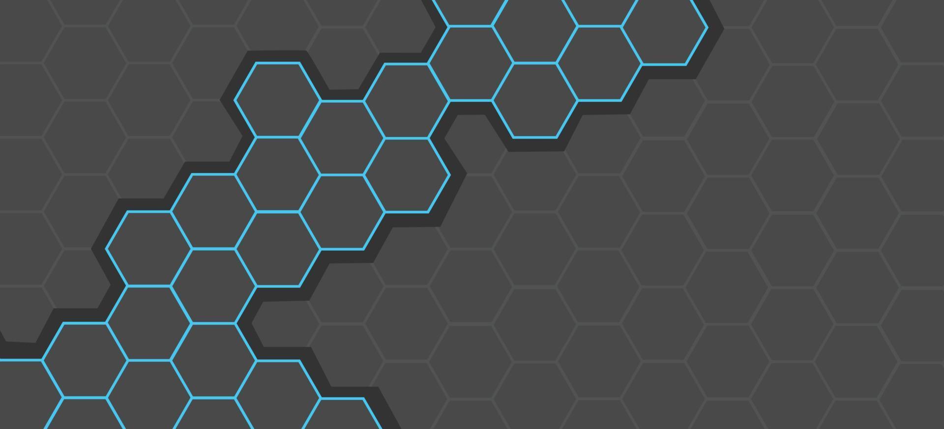 Minimal hexagonal line pattern background vector