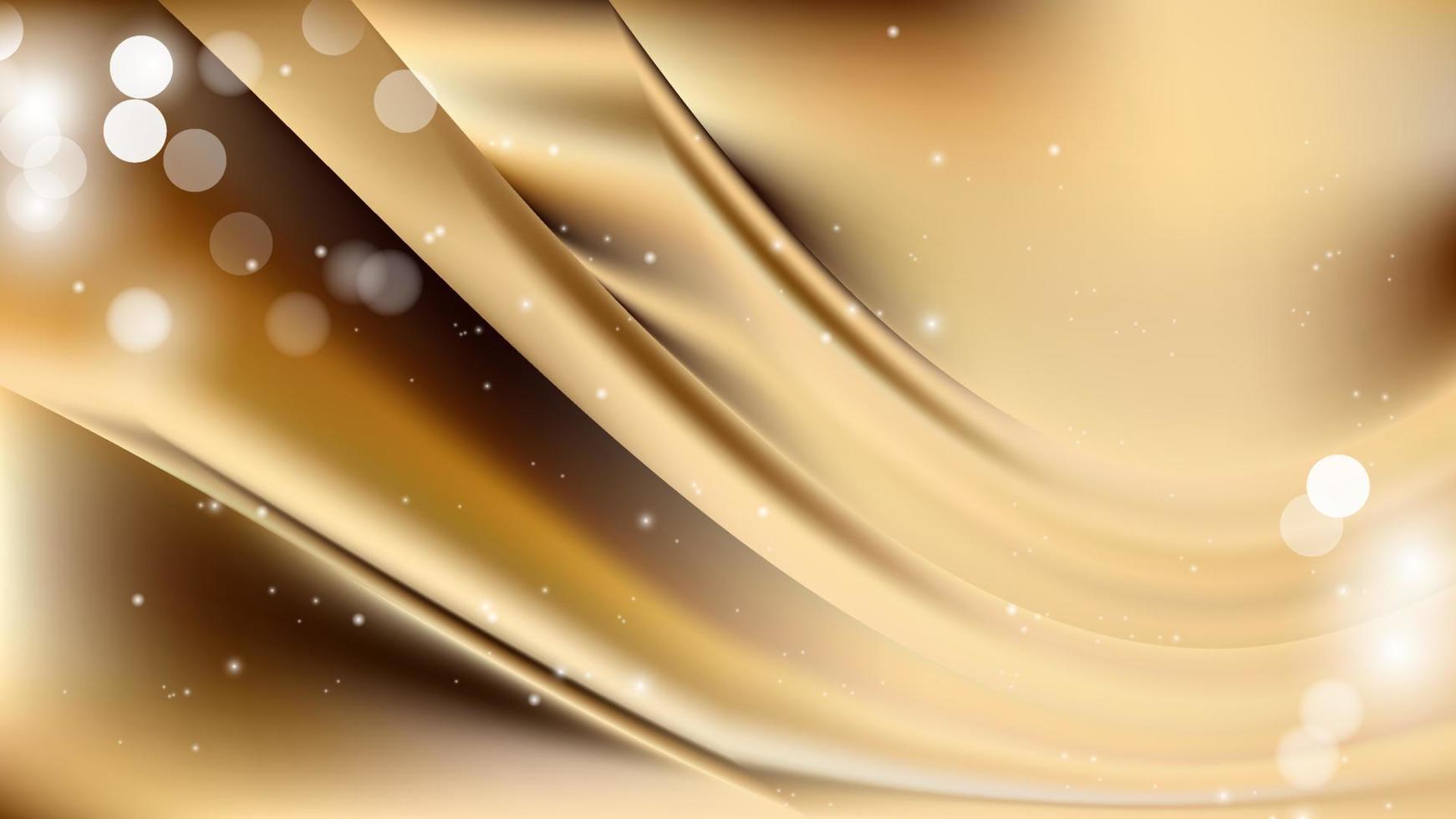 Fondo de ondas de oro abstracto de representación 3d y hermosos reflejos vector