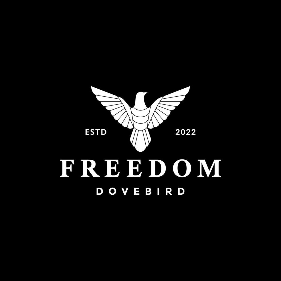 luxury geometric dove logo design 11323591 Vector Art at Vecteezy