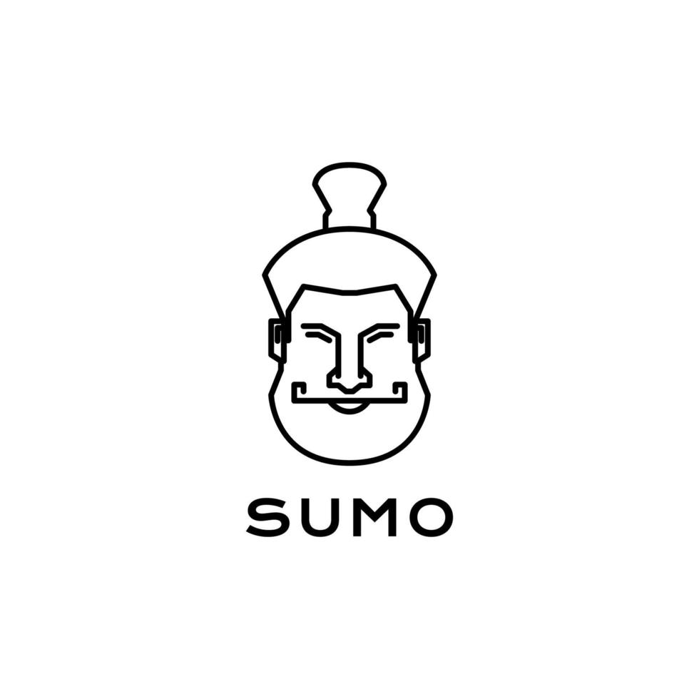 vector de diseño de logotipo de sumo maestro