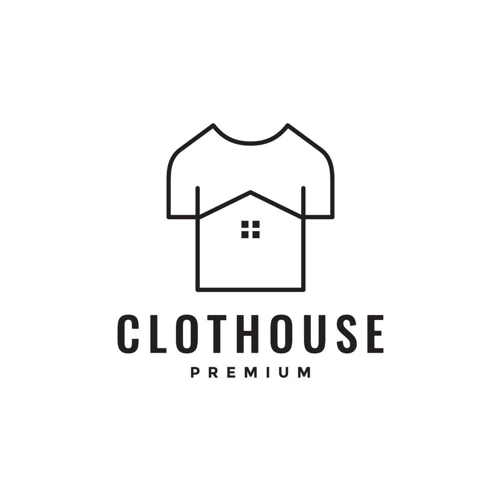 cloth with home logo design vector