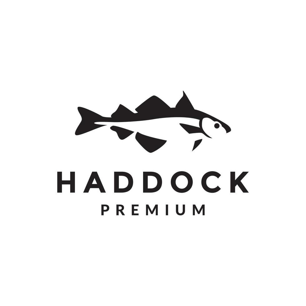 isolated fish haddock logo design vector