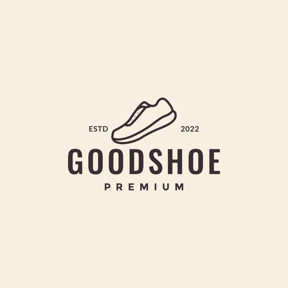 simple man shoe hipster logo design vector