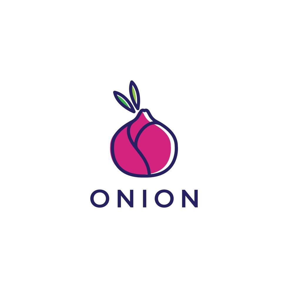 abstract union vegetable logo design vector