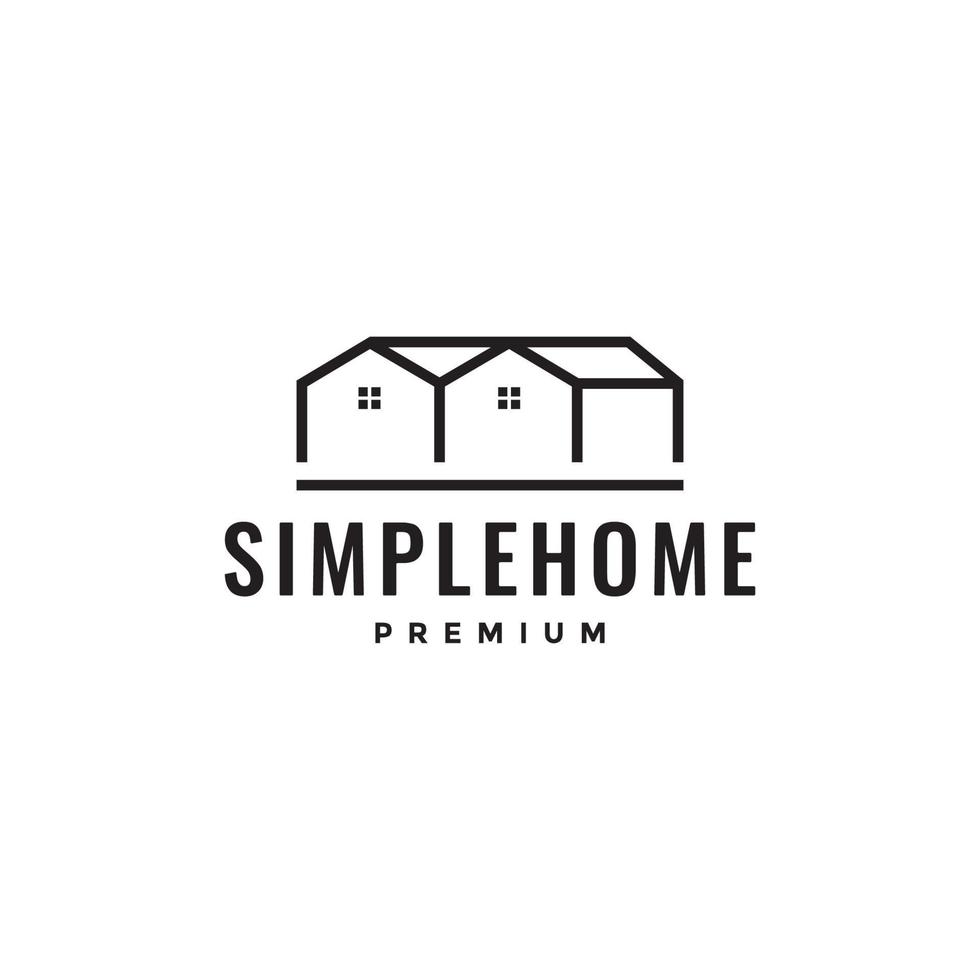minimalist housing area logo design vector
