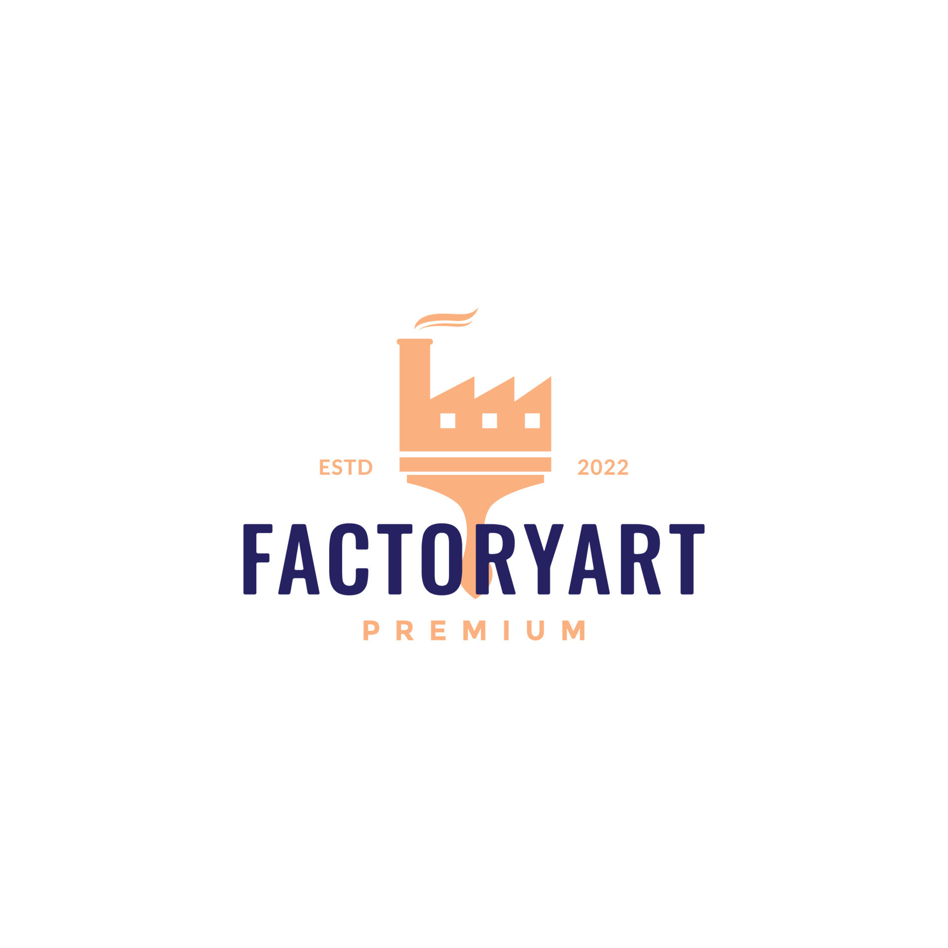 factory art brush logo design 11323888 Vector Art at Vecteezy