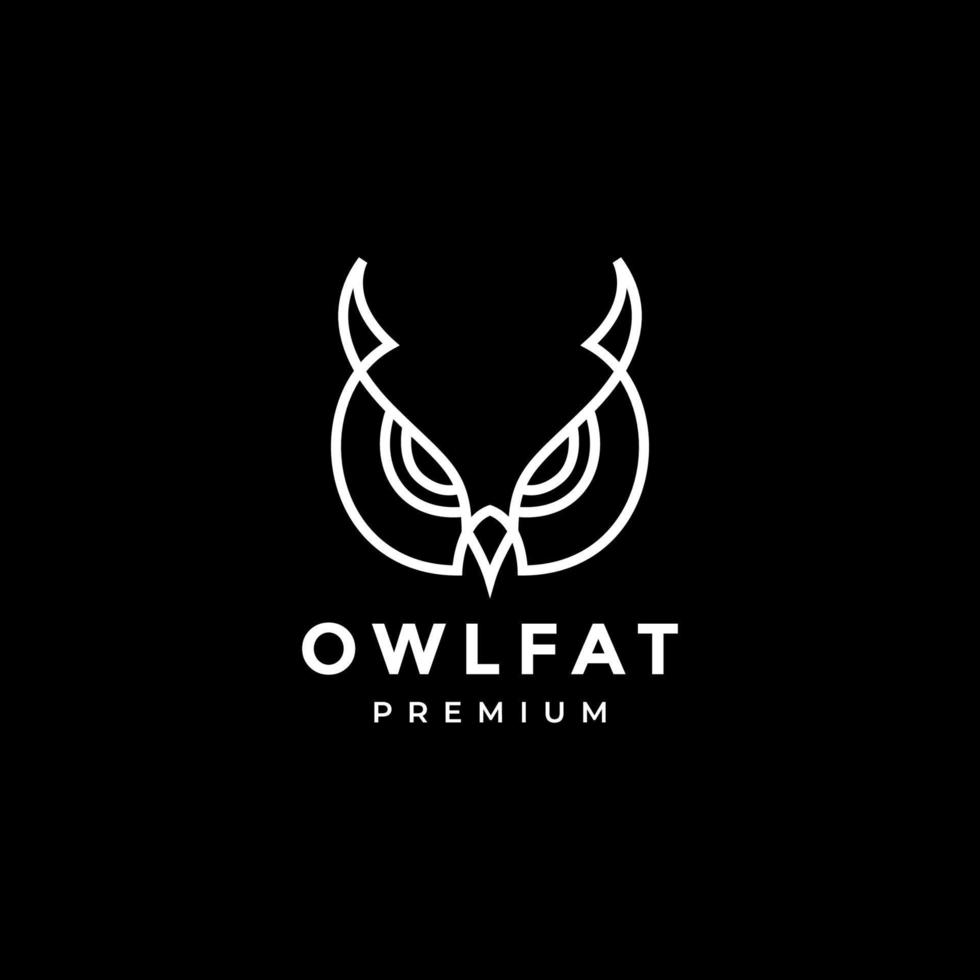 face eagle owl logo design vector