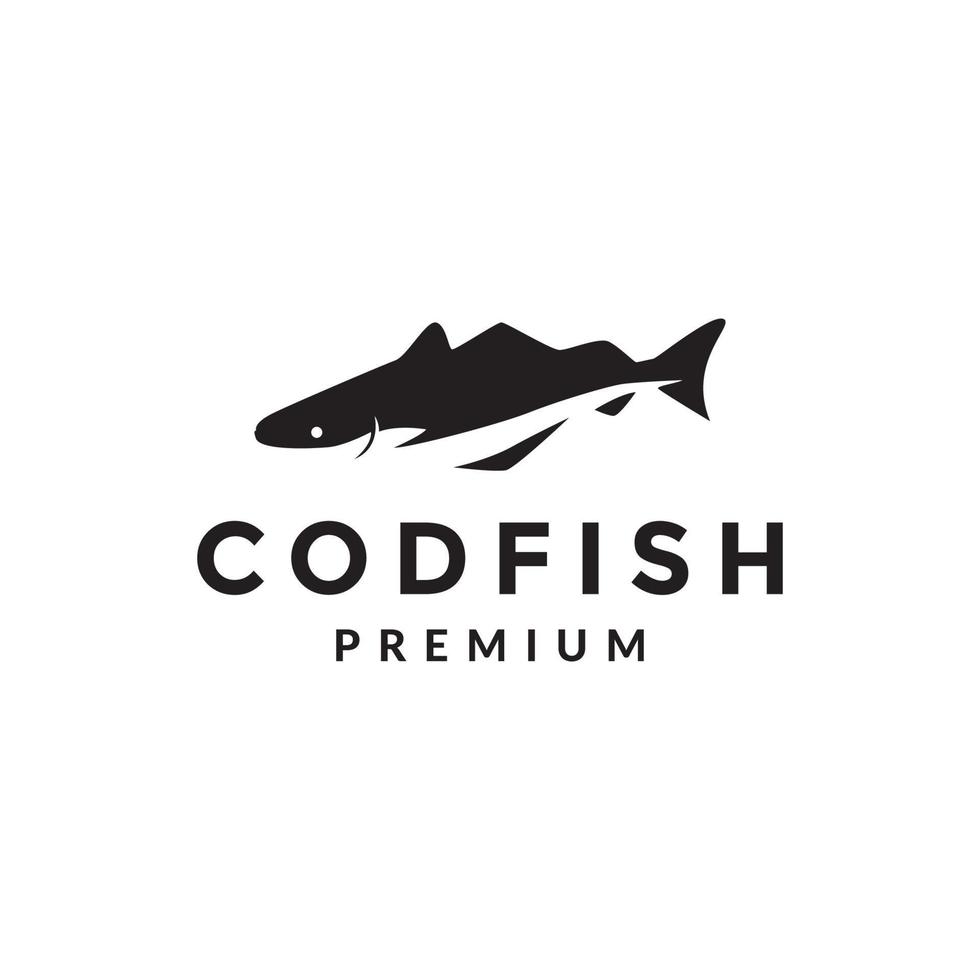 isolated codfish logo design vector