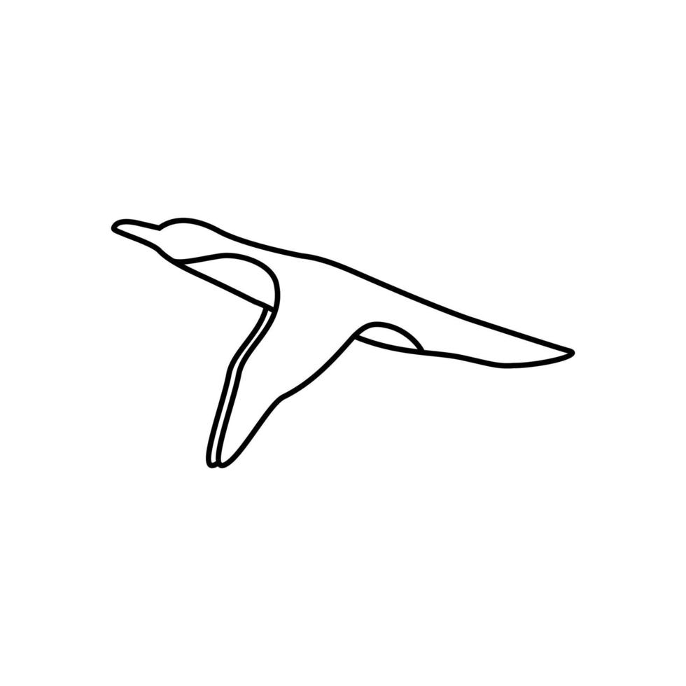 pingüino cree en el diseño del logotipo de la mosca vector
