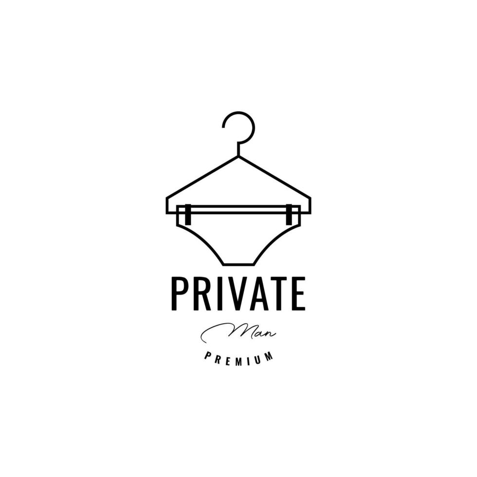 man underwear with hanger logo design vector