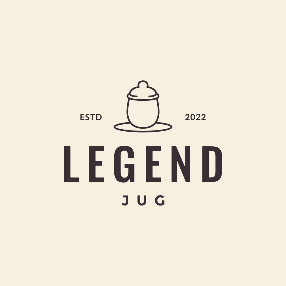 old legend jug vintage hipster logo vector