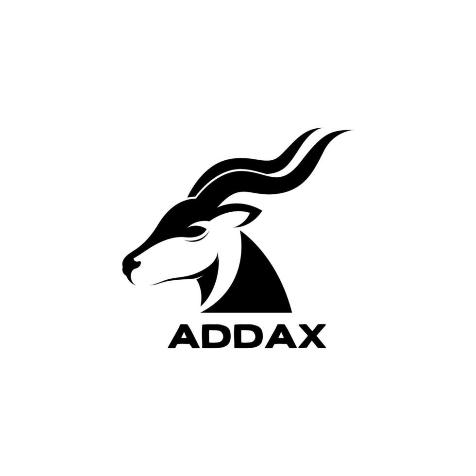 vector de diseño de logotipo de cabeza de addax