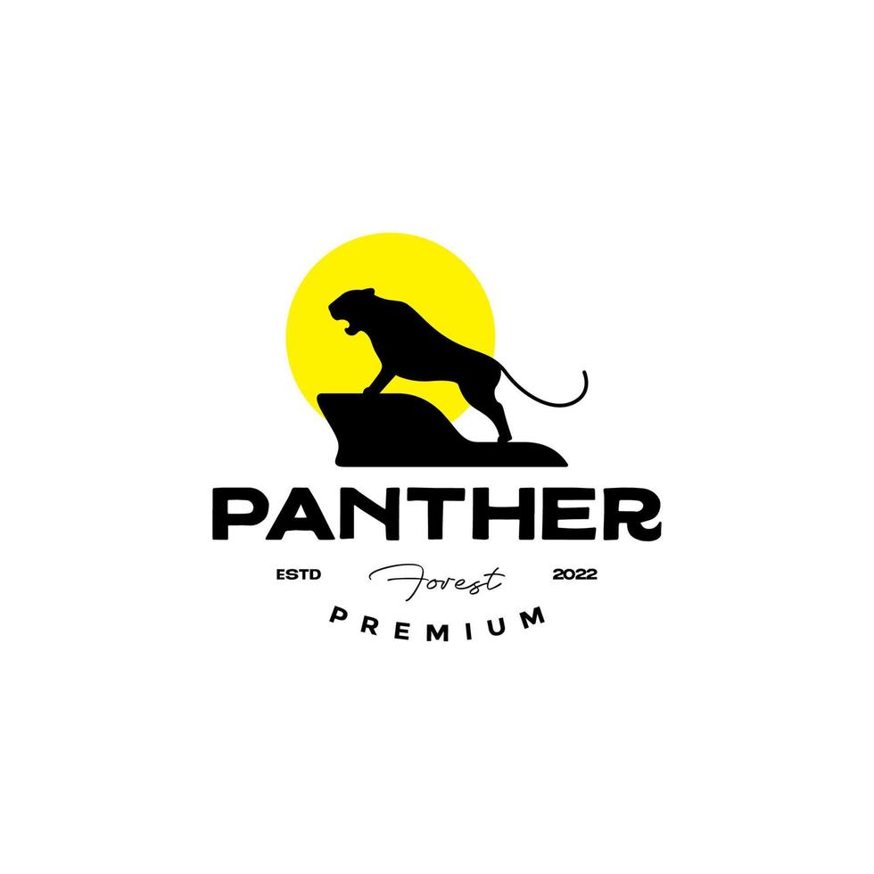 vector de diseño de logotipo de enfoque de pantera