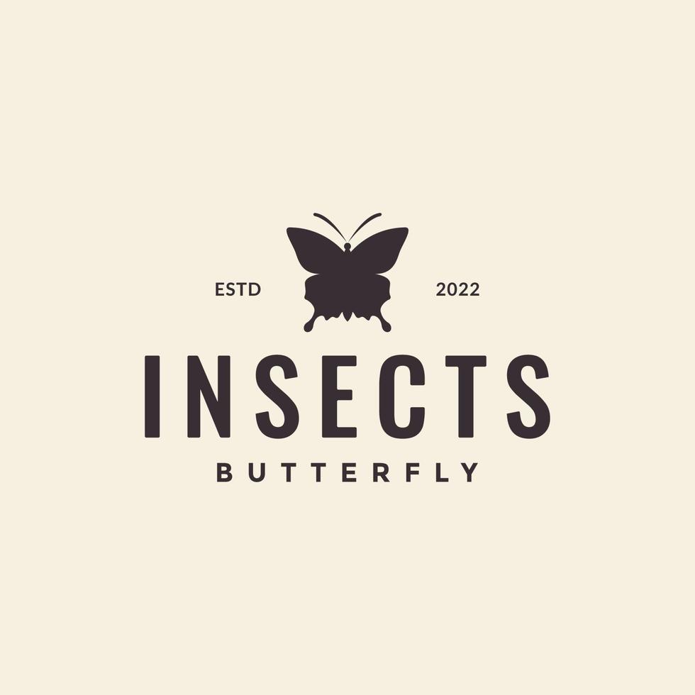 simple hipster butterfly logo design 11324518 Vector Art at Vecteezy