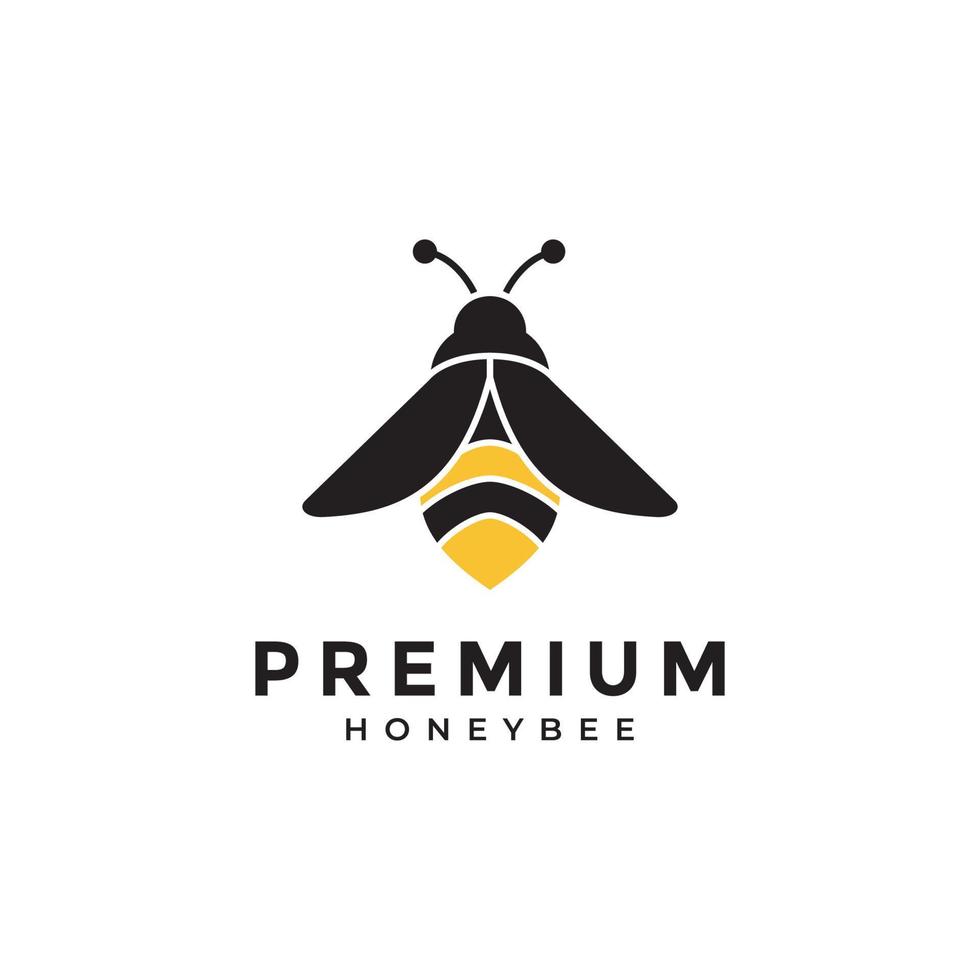 modern colorful bee logo design vector