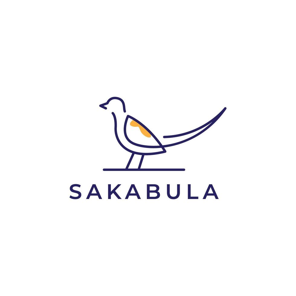 sakabula bird logo design vector