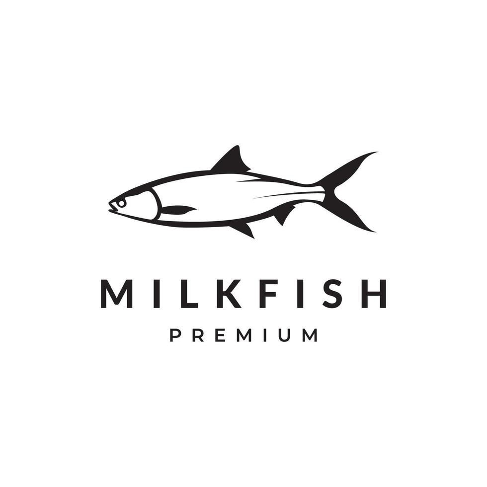 isolated milkfish logo design vector