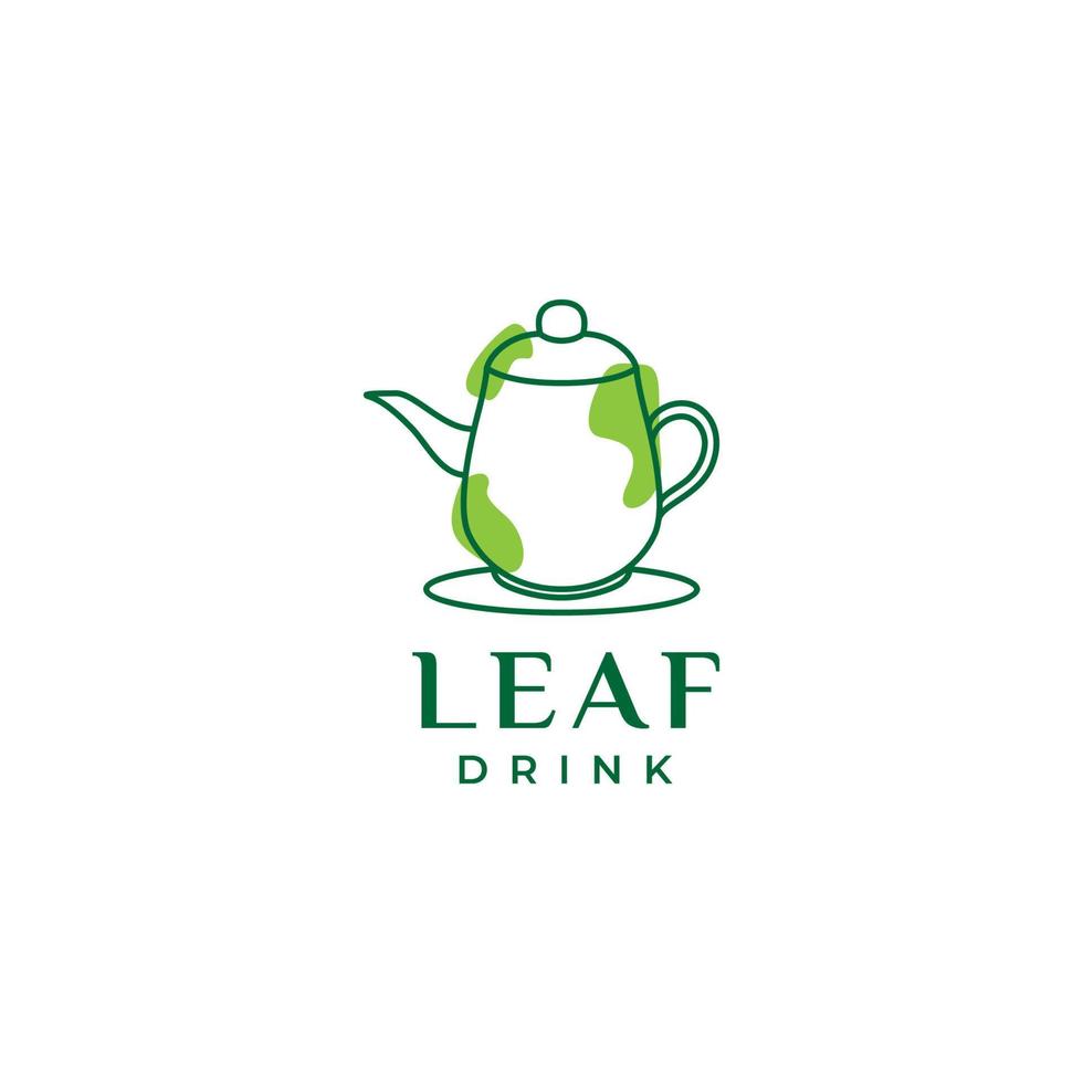 abstract teapot logo design drink vector