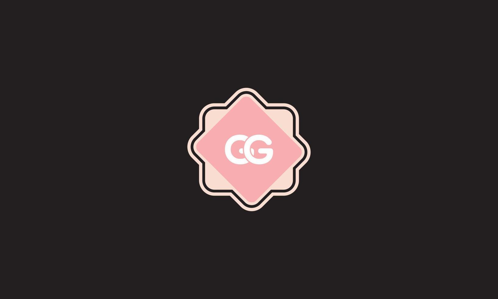 Letter GG logo with geometric shapes vector free vector template.