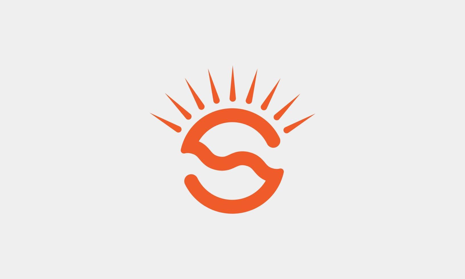 S Sun logo design vector free vector template