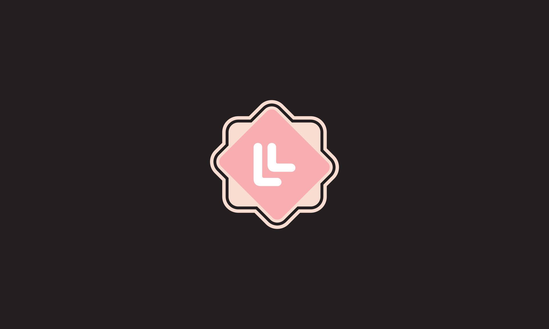 Letter LL logo with geometric shapes vector free vector template