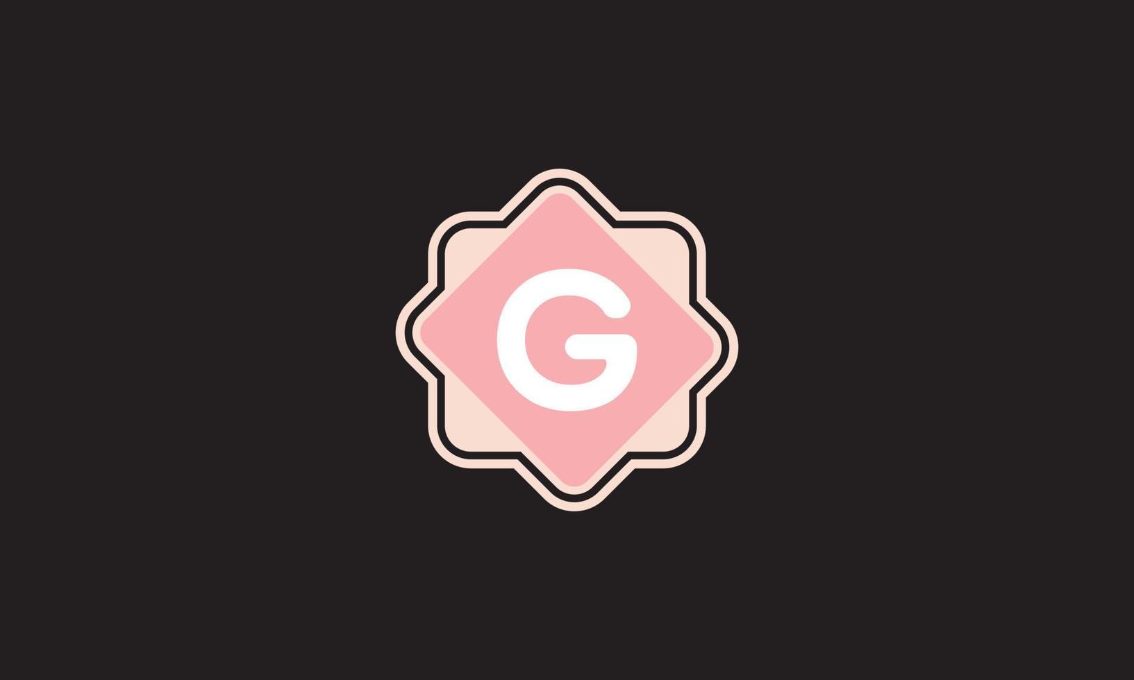 Letter G logo with geometric shapes vector free vector template.