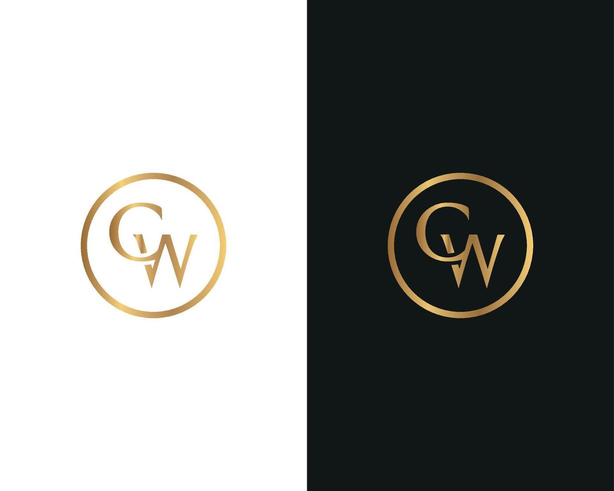 CW logo design vector free vector template