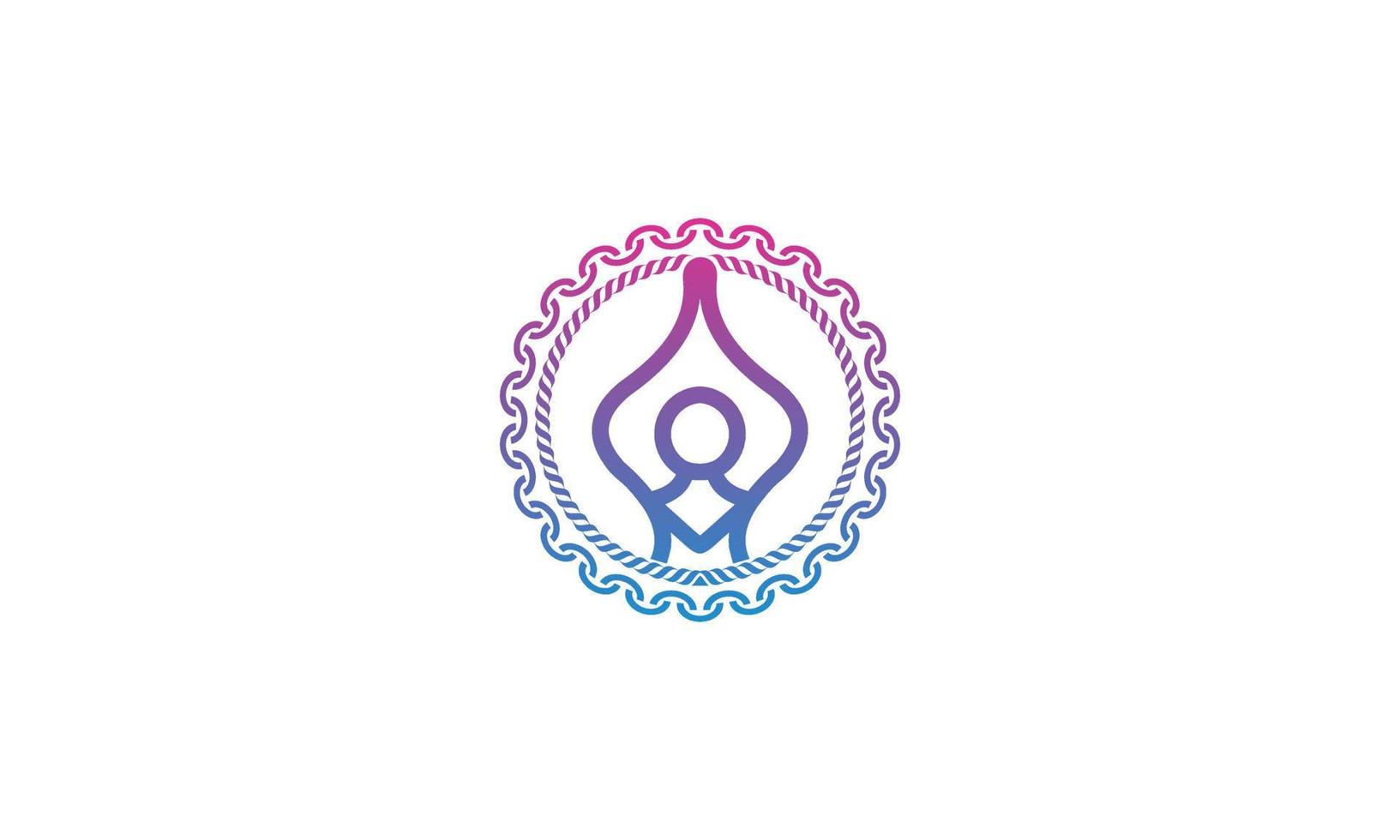Yoga logo design free template vector