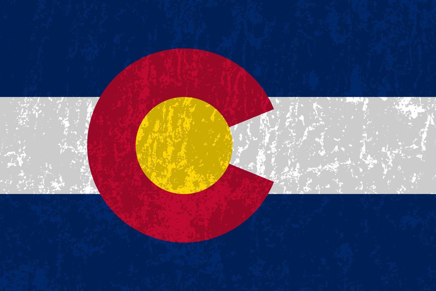 Colorado state grunge flag. Vector illustration.