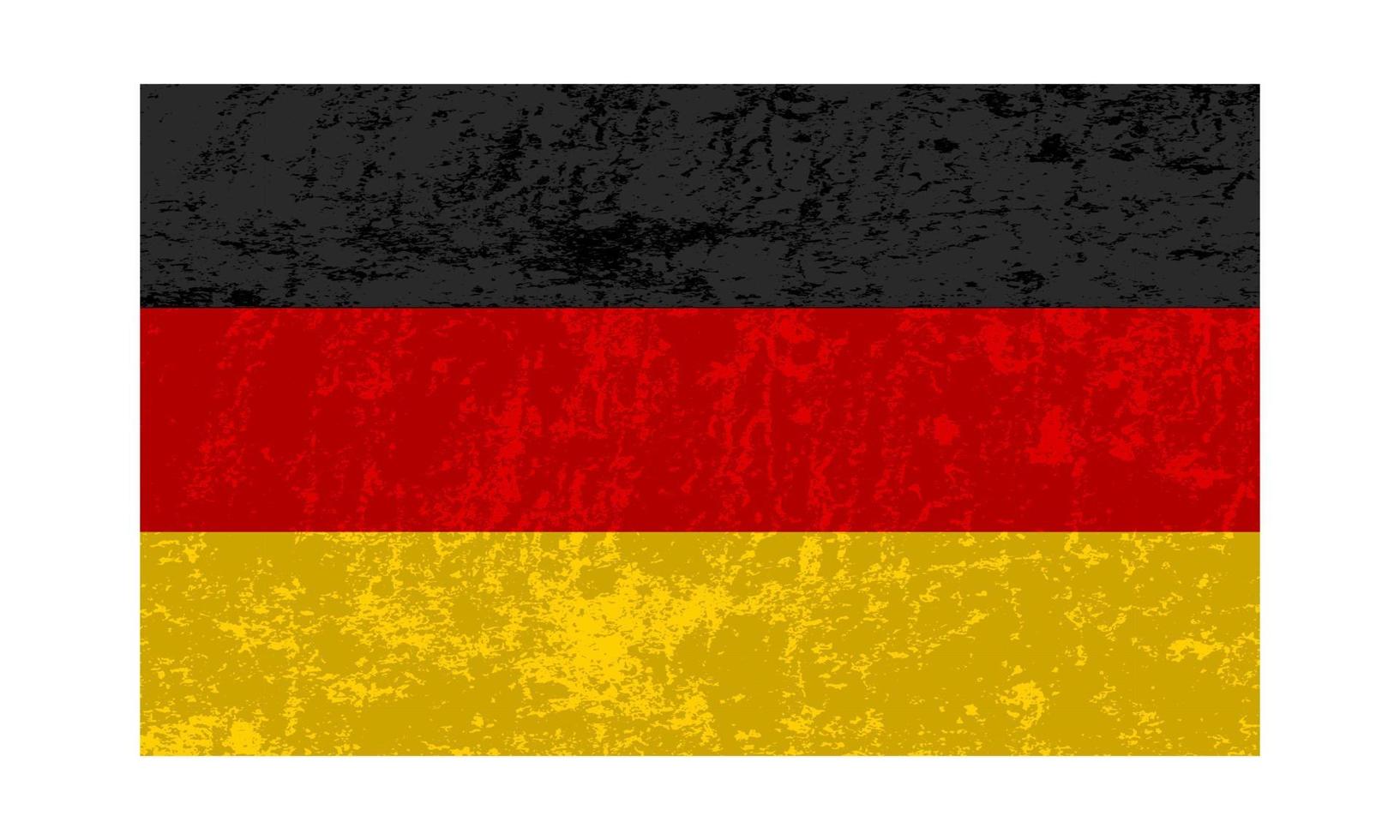 Germany grunge flag, official colors and proportion. Vector illustration.