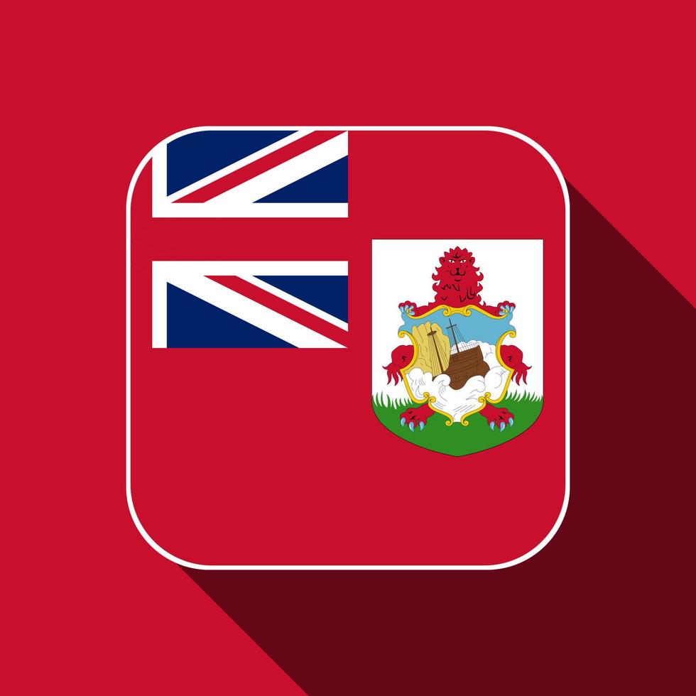 Bermuda flag, official colors. Vector illustration.