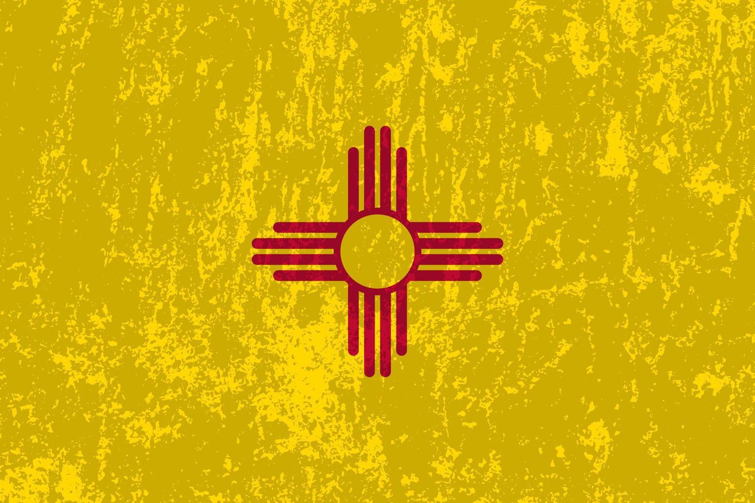 New Mexico state grunge flag. Vector illustration.