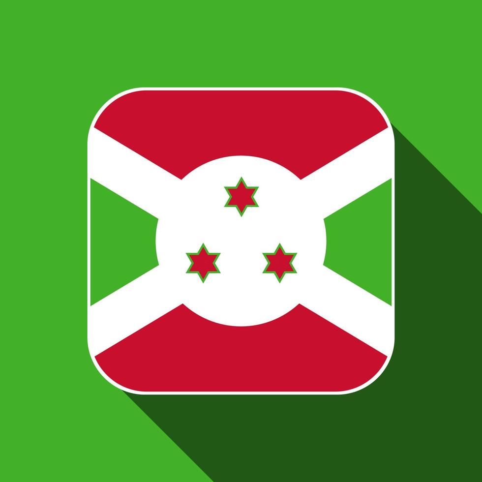 Burundi flag, official colors. Vector illustration.
