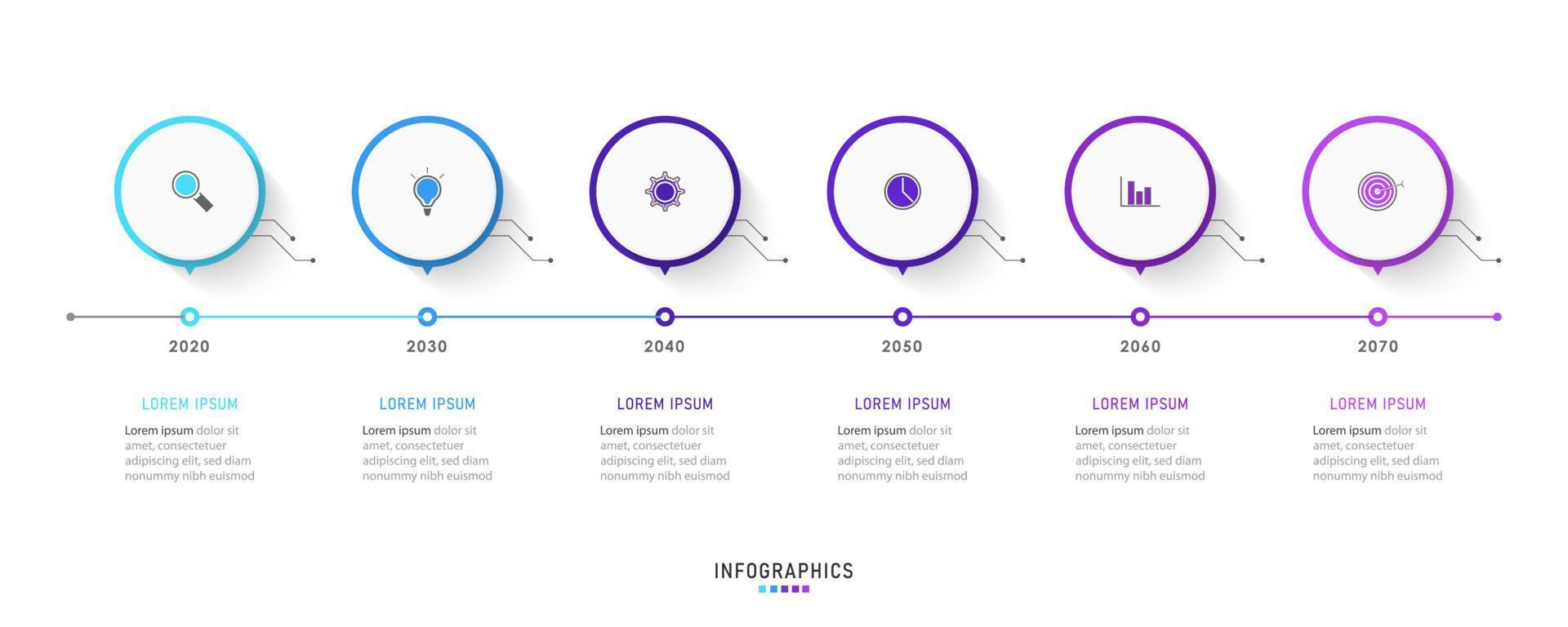 Vector Infographic label design template with icons and 6 options or steps. Can be used for process diagram, presentations, workflow layout, banner, flow chart, info graph.