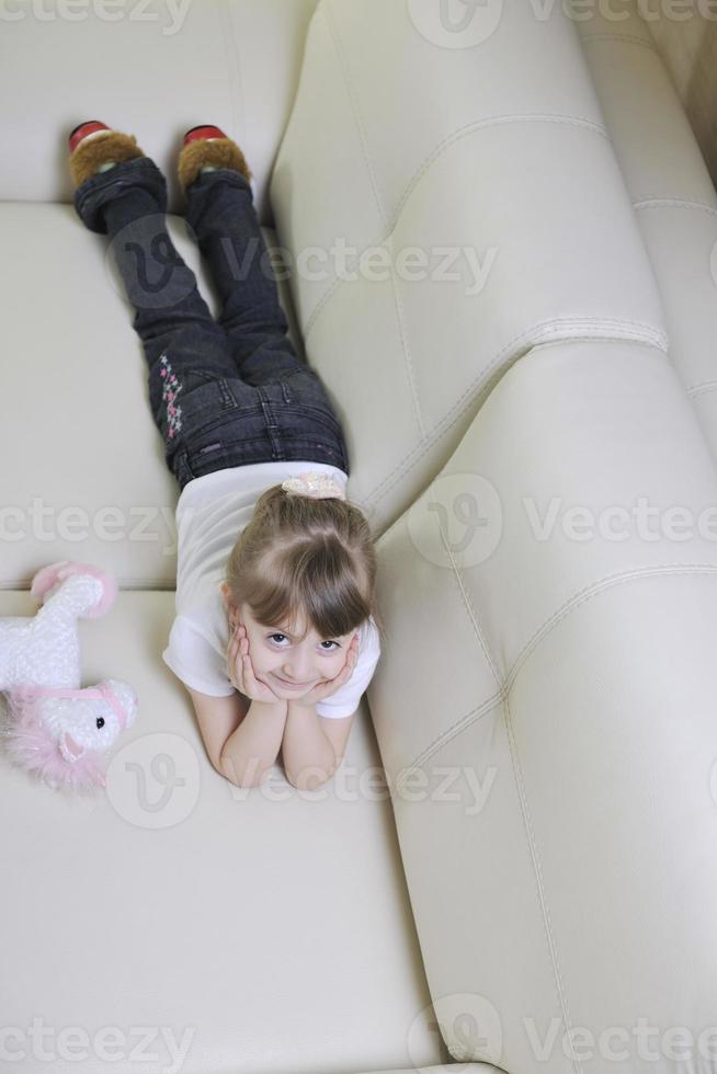 happy cute little girl relax photo