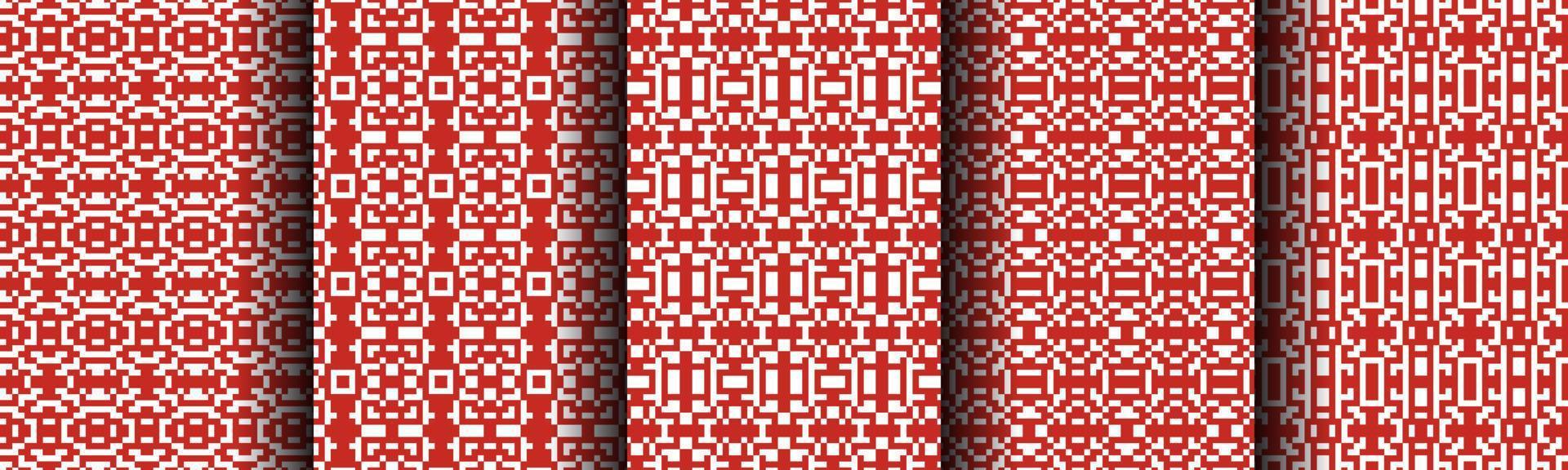 modern tech geometric pattern background collection set vector