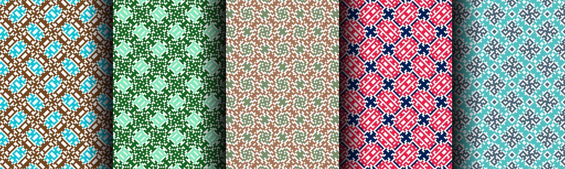 modern tech geometric pattern background collection set vector