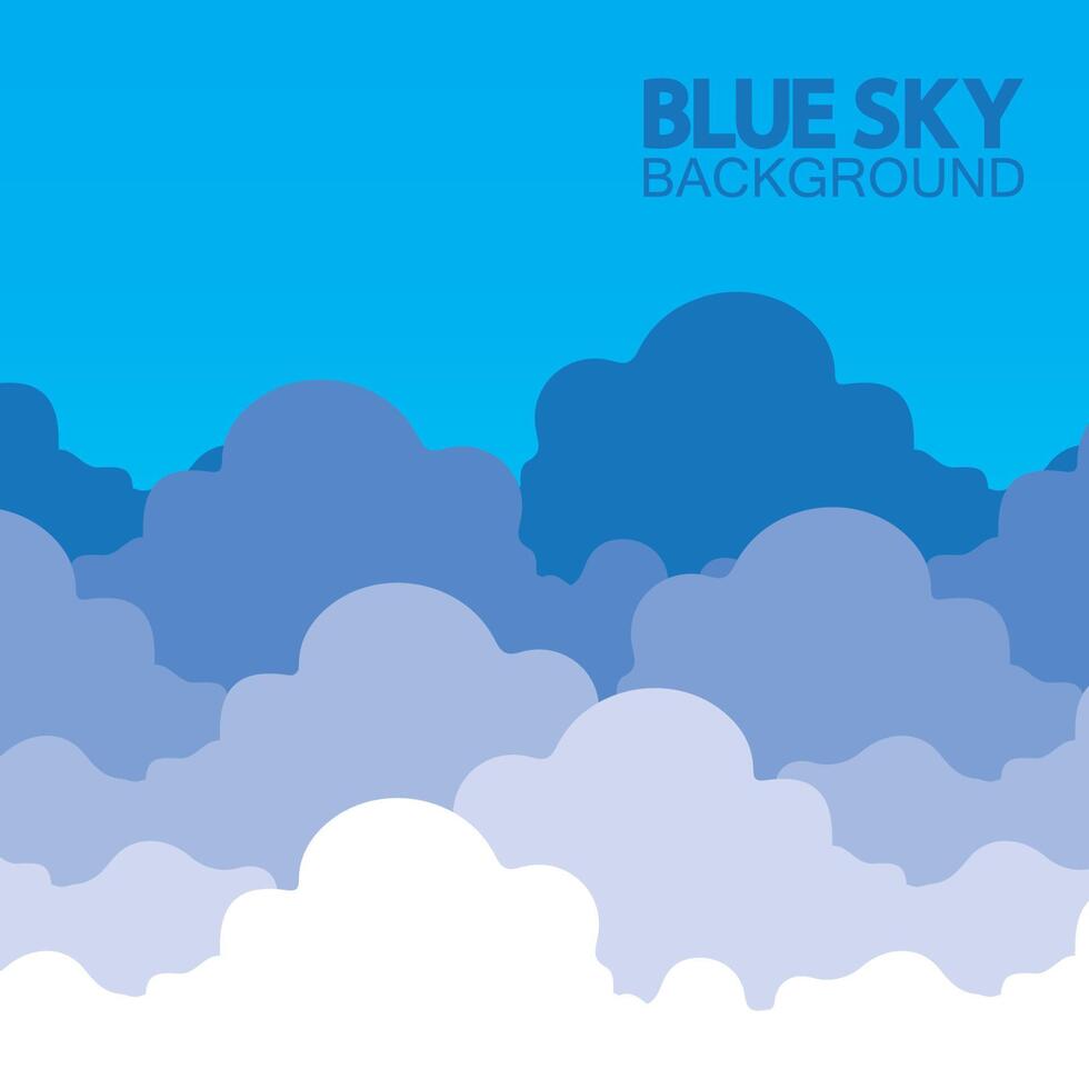 cielo azul con diseño de ilustración de vector de fondo de nubes.